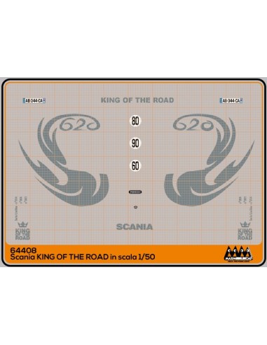 1/50 decals King of The SCANIA Road for model kits 61566 