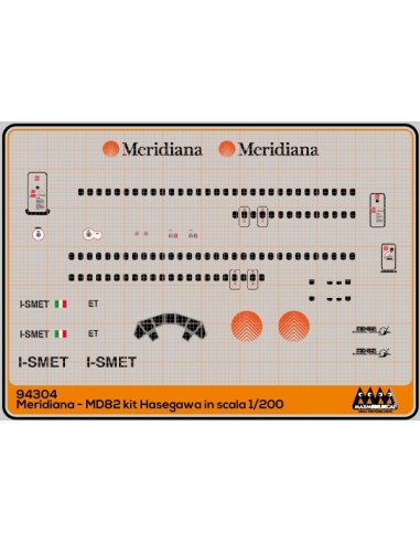 Meridiana - MD82 kit Hasegawa - M94304