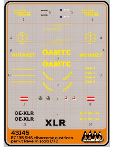 SHS elisoccorso Austria  EC135 - XLR -  Kit Revell - M43145