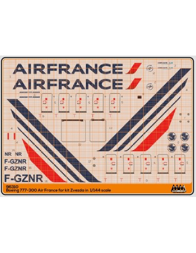 Air France new logo per Boeing 777-300 kit Zvezda - M96310