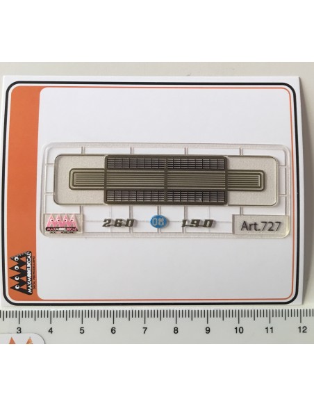 OM190-260 griglia anteriore 1:24 - 3D - M727 misure