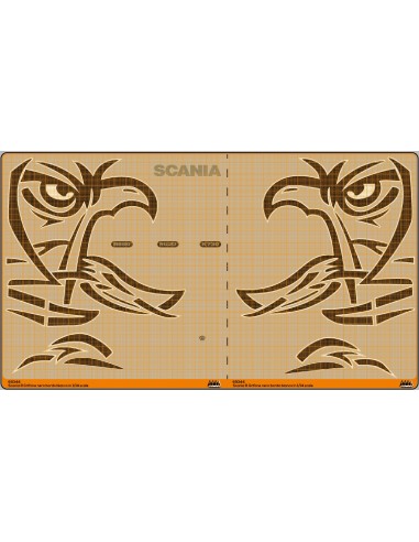 Black Griffin stylized white board - Scania kit - M69344