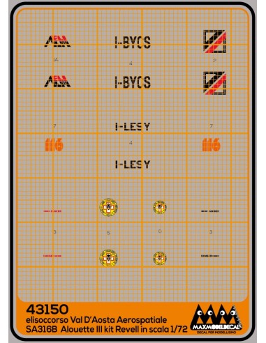 Elisoccorso Val d'Aosta Aérospatiale SA316B Alouette III -  Kit Revell - M43150