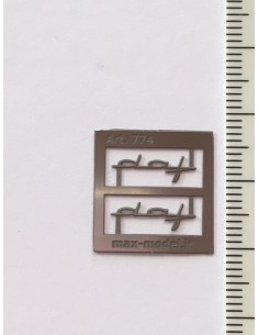 DAF old logo - fotoincisione, dettaglio misure - M774