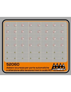 M62060 - Adesivi sicurezza per porte automatiche carrozze e loghi alta tansione  -  3D