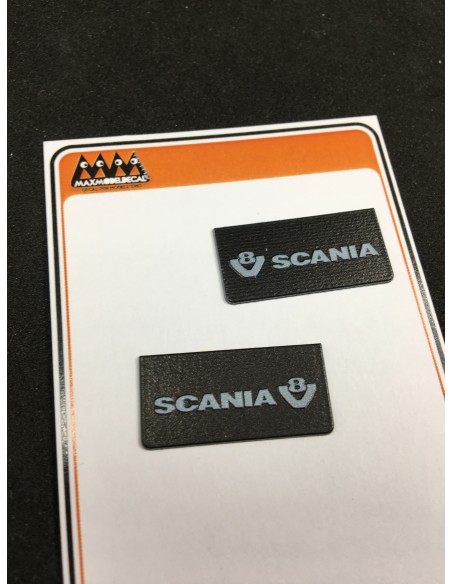 Small Scania V8 Mudflaps 1:24 - 3D - M745