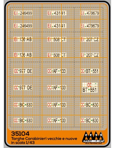 Carabinieri – Targhe - M35104