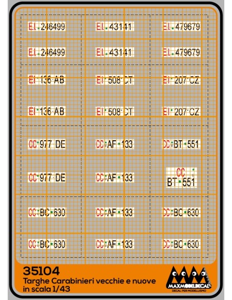 Carabinieri Plates - M35104 Carabinieri Plates - M35104