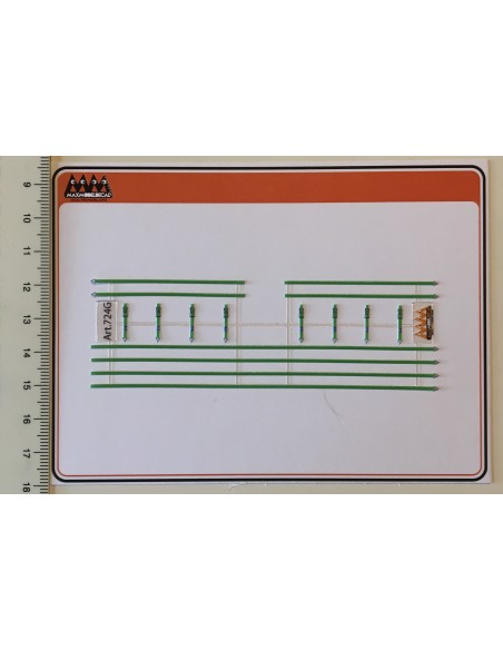 Cinghie ferma carico in colore verde 1:87 - 3D Decal - M724G misure