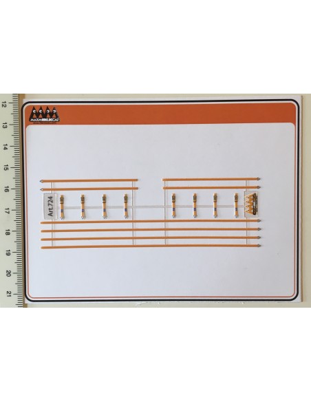 Straps for truck load in orange colour - 3D M724 size