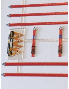 Cinghie ferma carico in colore rosso 1:87 - 3D Decal - M724R 2