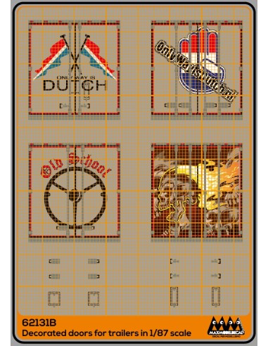 Rear doors and shutters - decorated trailers  - set3 - M62131B