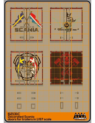Rear doors and shutters - Scania trailers - set4 - M62131C