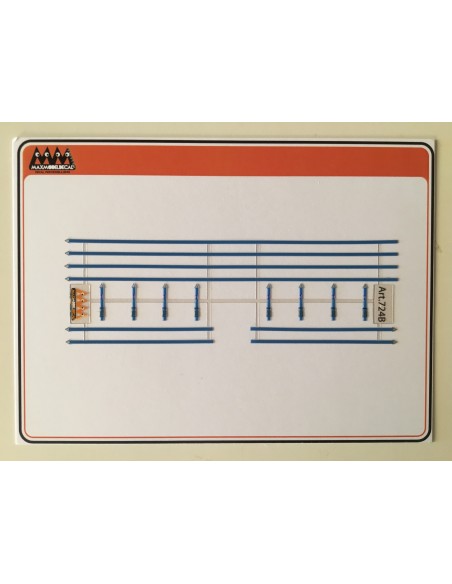 Cinghie ferma carico in colore blu 1:87 - 3D - M724B misure