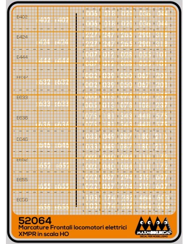 Front markings for electric loco FS XMPR - M52064