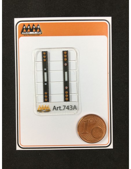 Barra luci tonde posteriori - 1:87 -  3D - M743A Barra luci tonde posteriori - 1:87 -  3D - M743A