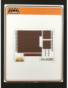 Aluminium Chequer Plate red and light - 3D - M828R