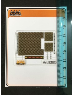Aluminium Chequer Plate orange and light - 3D - M828OR 2