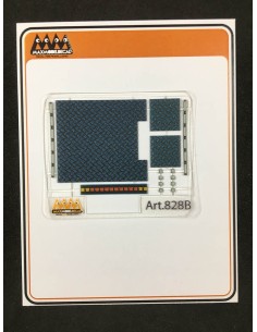 Aluminium Chequer Plate blue and light - 3D - M828B