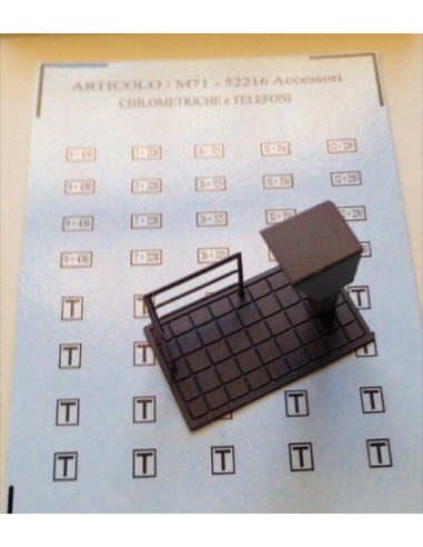 Cabina telefono in linea,  montata, verniciata con base e ringhiera - FL02M