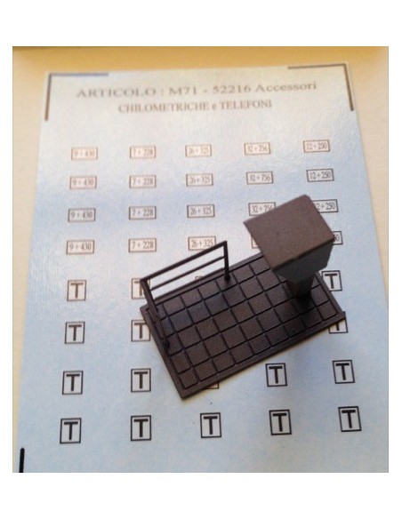 Cabina telefono in linea,  montata, verniciata con base e ringhiera - FL02M