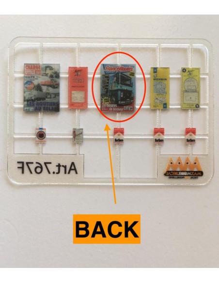 Dashboard accessories France 1:24 - 3D - M767F back