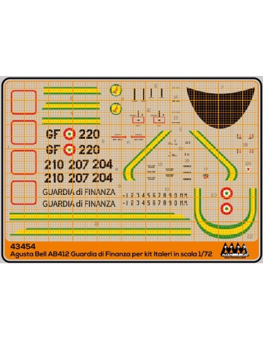 Guardia di Finanza Agusta Bell AB412 - for Kit Italeri - M43654