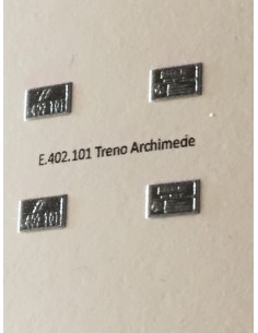 plates for locomotives E402 101 in relief - 3D scala H0 - M52063