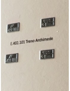 Targhe locomotore E402 101 - 3D scala H0 - M52063