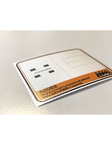 plates for locomotives E402 101 in relief - 3D scala H0 - M52063