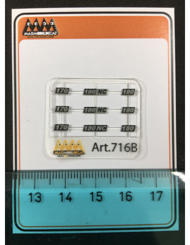 Potenze FIAT 170-180 1:24 - 3D - M716B misure