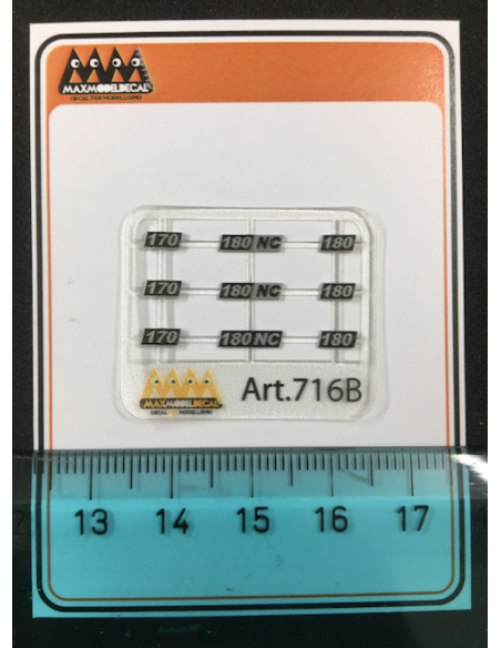 Potenze FIAT 170-180 1:24 - 3D - M716B misure