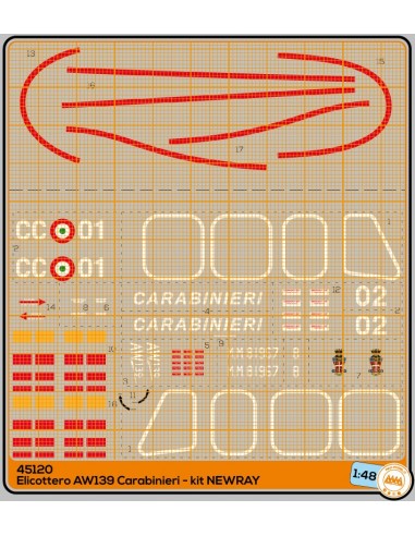 Elicottero Carabinieri AW139 - kit New Ray - M45120