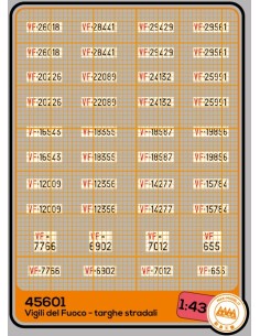Italian fire brigade - license plates - M45601