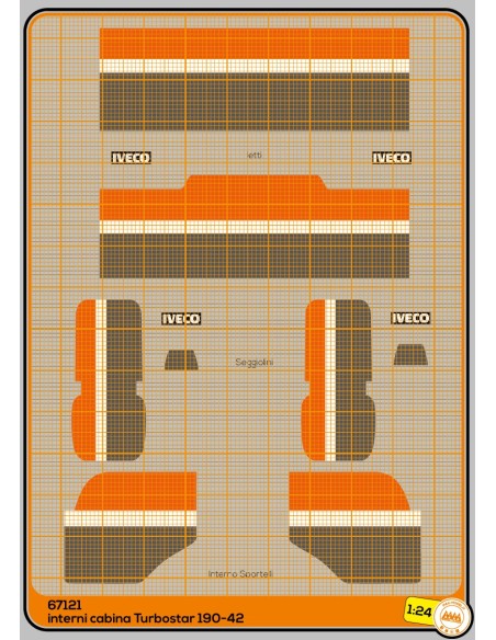 Iveco Turbostar 190-42 - cab interior decoration - M67121 Iveco Turbostar 190-42 - cab interior decoration - M67121