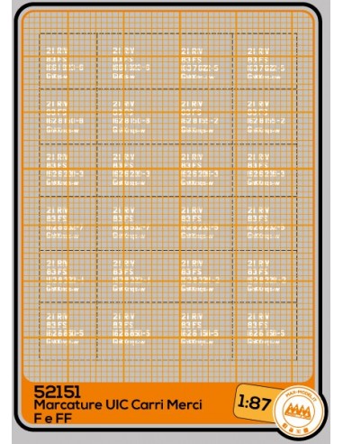 Marcature UIC carri merci F e FF - M52151