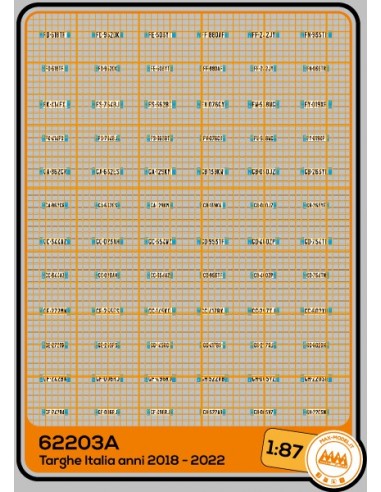 Targhe Italia 2018 - 2022 - M62203A