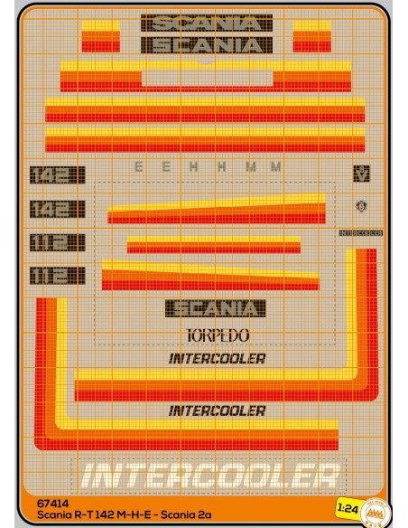 Scania R-T 142 M-H-E rosso - Scania 2a - M67414 Scania R-T 142 M-H-E rosso - Scania 2a - M67414