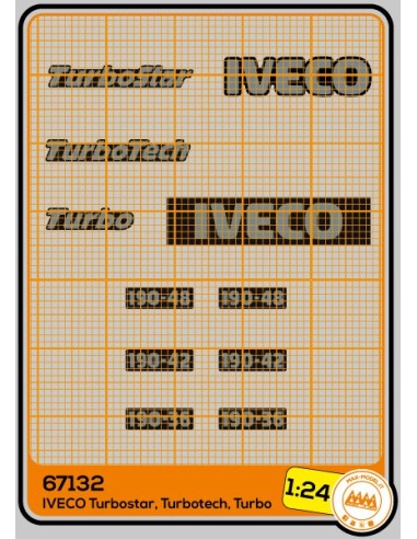 Iveco Turbostar, Turbotech, Turbo - scritta mascherina - M67132