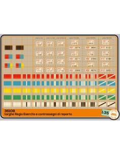Regio Esercito plates and department flags - M36108