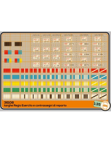 Regio Esercito plates and department flags - M36108