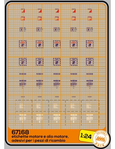 Engine label, engine oil label, stickers for spare parts - M67168