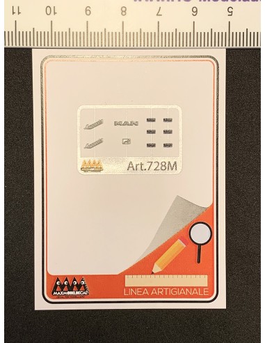 MAN loghi - 3D - 1:87 - M728M misure