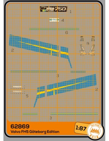 Volvo FH5 Göteborg Edition - Model Truck Decals 1/87 – Max Model