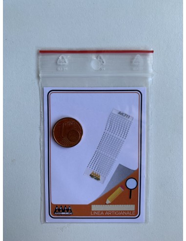 Pre-spaced rivets - 3D - M711A - comparison wth a coin