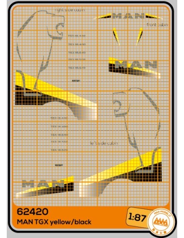 MAN TGX yellow and black - M62420