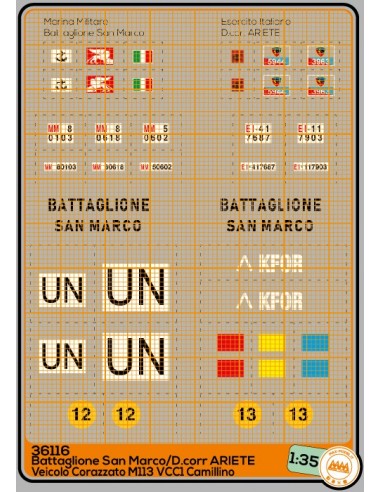 Battaglione San Marco D/corr ARIETE Veicolo corazzato M113 VCC1 - M36116