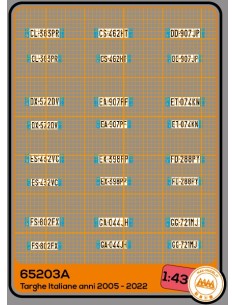 Italian number plates from 2005 - 2022 - M65203A