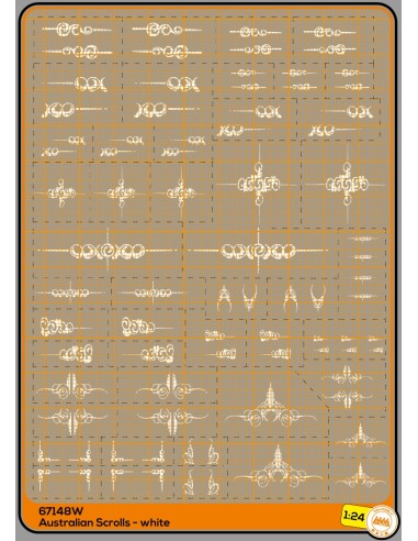 Scrolls per camion Australiani bianco - M67148W