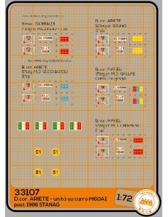 Ariete armored division, tank unit M60A1 post 1986, stanag - M33107